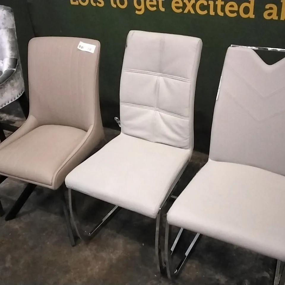 DESIGNER SET OF 4 ASSORTED DINING CHAIRS