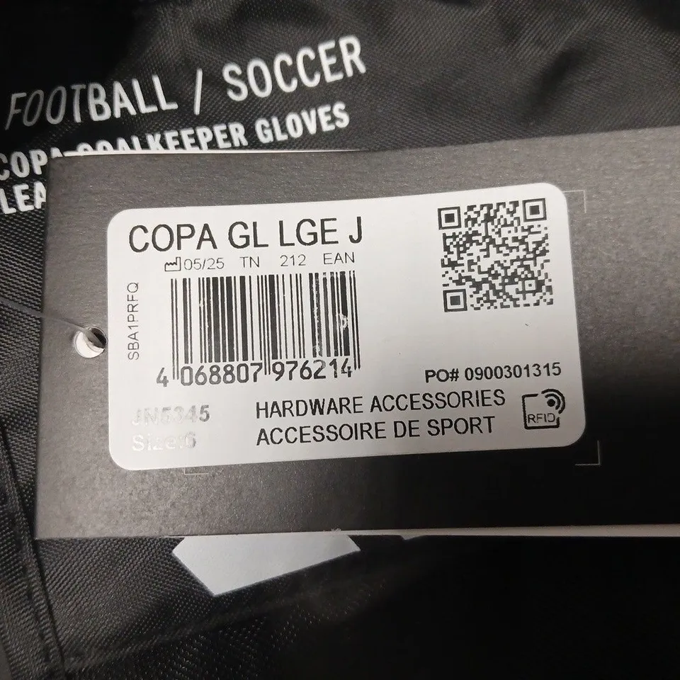 Adidas Football Goalkeeper Gloves – Neon Yellow/Black, UK Size 6