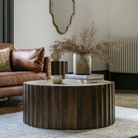 BOXED FULSHEAR DRUM COFFEE TABLE (1 BOX)
