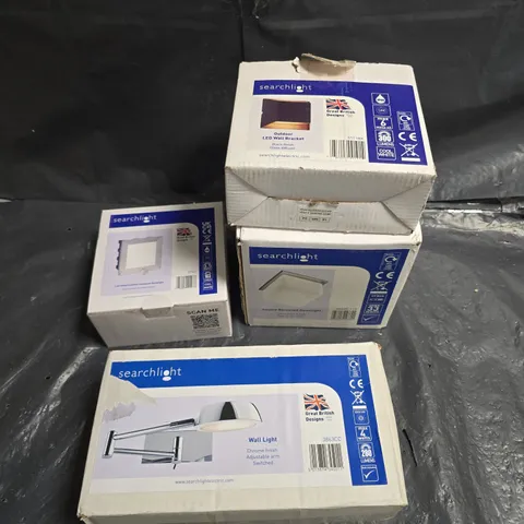 BOX OF APPROXIMATELY 8 ASSORTED LIGHTING FIXTURES IN VARIOUS DESIGNS AND COLOURS