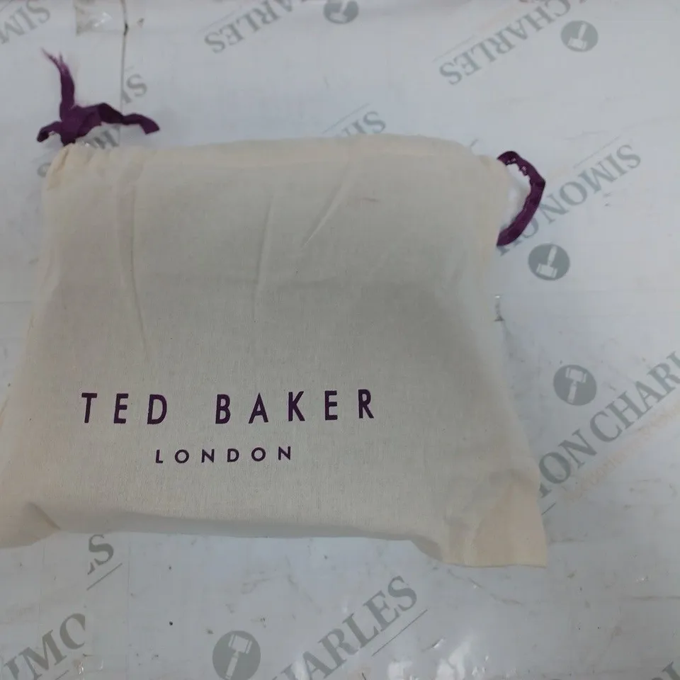 TED BAKER LONDON BEIGE LOGO SHOULDER BAG WITH TRAVEL BAG