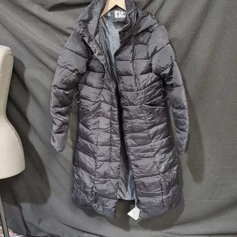 GREY PADDED HOODED COAT – WOMEN'S, SIZE M