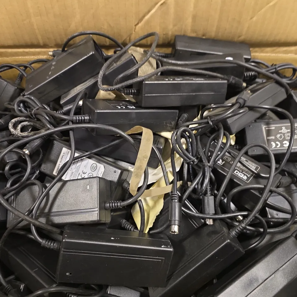 BOX OF APPROXIMATELY 30 ASSORTED RXD POWER SUPPLIES