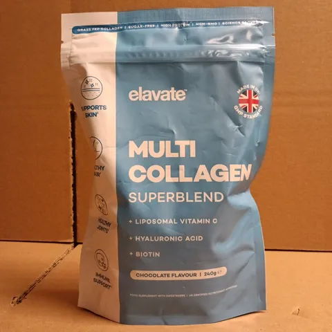 ELAVATE MULTI COLLAGEN SUPERBLEND – VITAMIN SUPPLEMENT POWDER, CHOCOLATE FLAVOUR, 240G