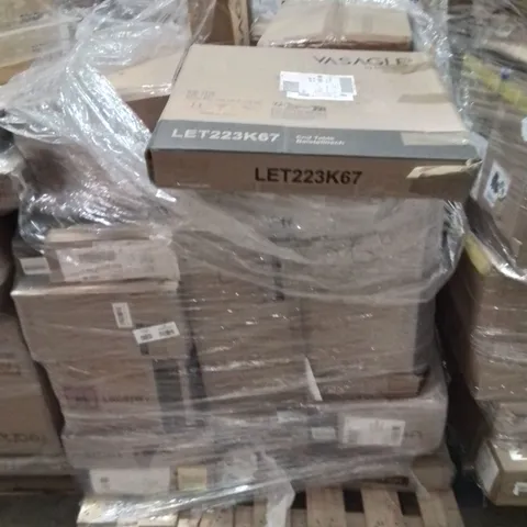 PALLET CONTAINING VARIOUS ASSORTED CUSTOMER RETURNS. TO INCLUDE: SIDE TABLES, BOXED FURNITURE, PEDAL BINS ECT.
