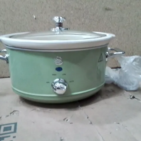 BOXED SF17021GN SWAN RETRO 3.5L SLOW-COOKER GREEN