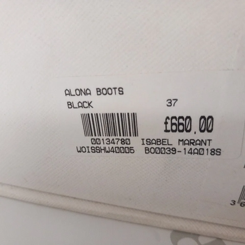BOXED PAIR OF ISABEL MARANT BOOTSY ALONA LAMB SUEDE LEATHER SIZE 37
