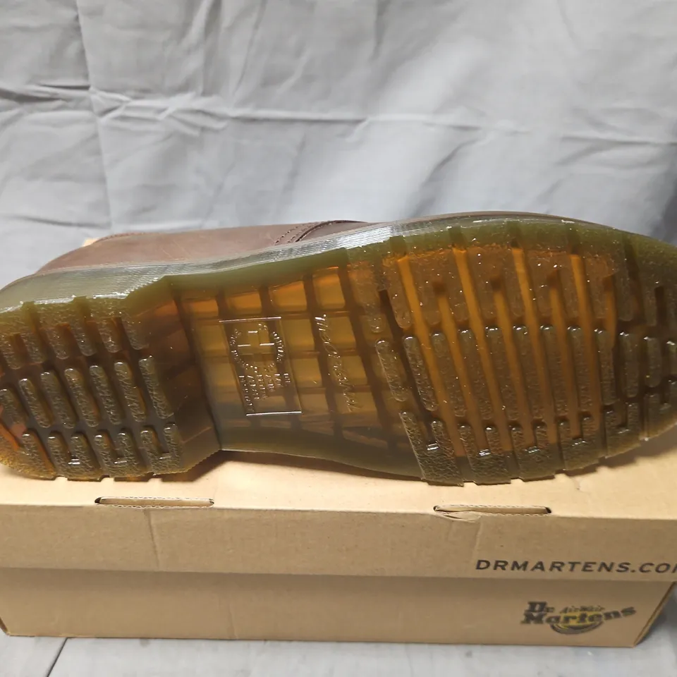 BOXED DR. MARTENS 1461 DARK BROWN CRAZY HORSE LEATHER SHOES – UK 10