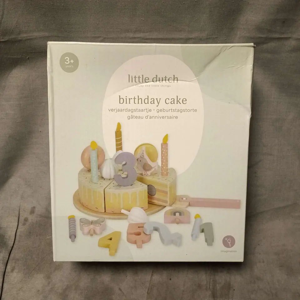 BOXED LITTLE DUTCH BIRTHDAY CAKE – IMAGINATIVE PLAY TOY (3+ YRS)