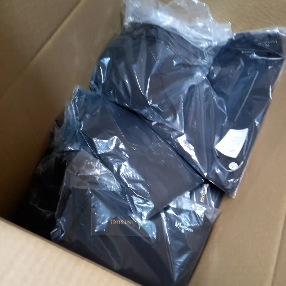 BOX OF APPROXIMATELY 15 KINTSUGI CROP TOP IN BLACK SIZES RANGING 8-20