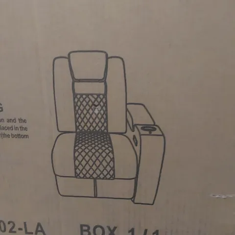 BOXED BROADWAY ELECTRIC AIR LEATHER RECLINER CHAIR PIECE 