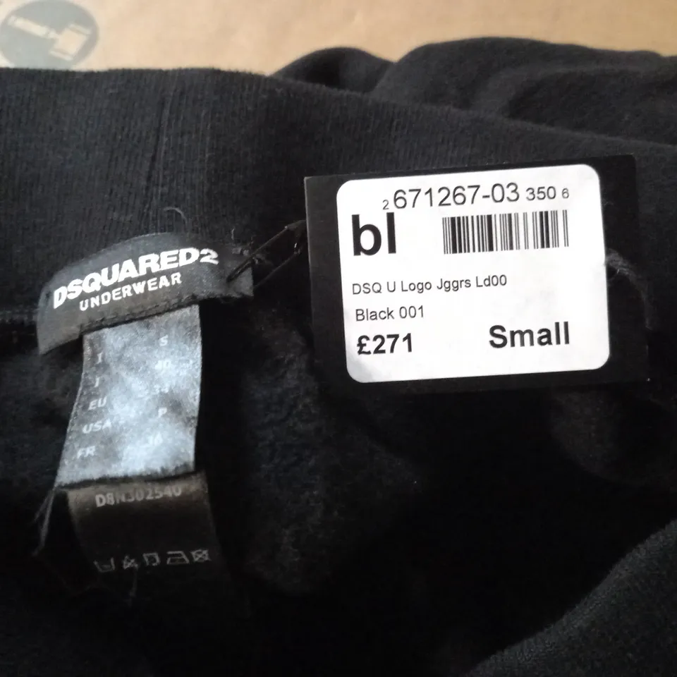 DSQUARED2 UNDERWEAR LOGO JOGGERS IN BLACK - SMALL