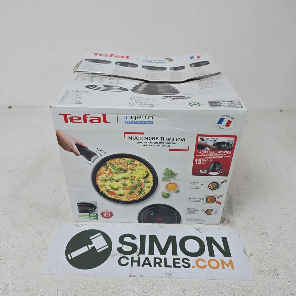 BOXED TEFAL INGENIO EASY COOK 13 PIECE DETACHABLE HANDLE SET