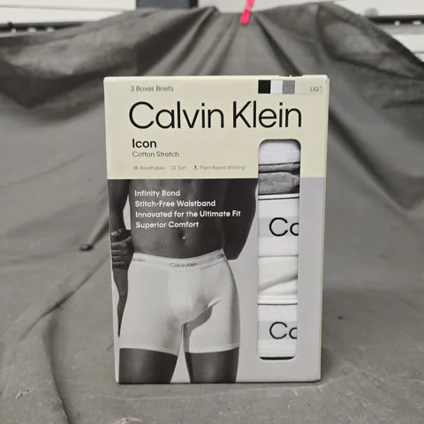 CALVIN KLEIN ICON BOXER BRIEFS - X3 - LARGE