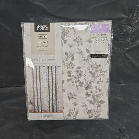 APPROXIMATELY 10 SEALED EYELET PRINTED CURTAINS DITSY FLORAL 