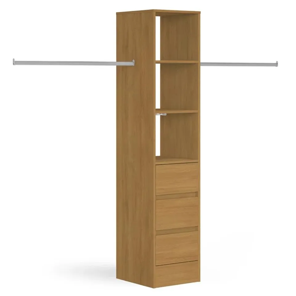 BOXED 280CM W MANUFACTURED WOOD CLOTHES STORAGE SYSTEM (1 BOX)