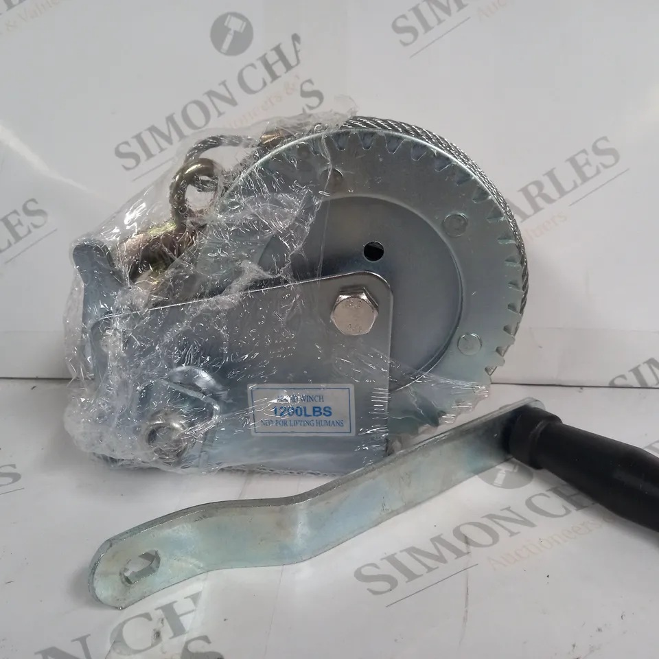 BOXED TOOLZONE 1200LB HAND BOAT WINCH