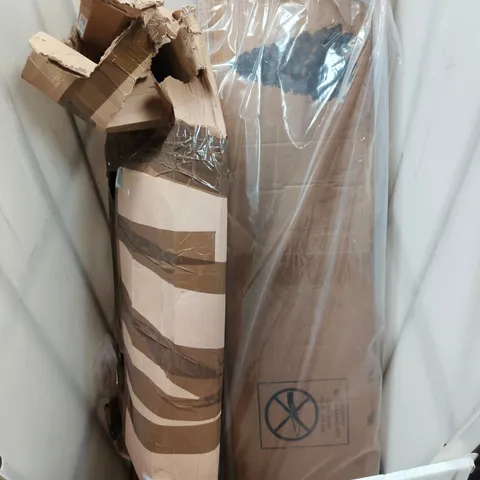 CAGE OF APPROXIMATELY 8 ASSORTED ITEMS TO INCLUDE CHRISTMAS TREE, TABLE, CLOTHES ETC