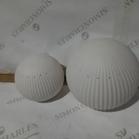 K BY KELLY HOPPEN SET OF CERAMIC LIGHT UP ORNAMENTS