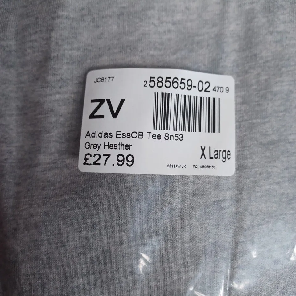 ADIDAS ESSCB TEE GREY HEATHER – UK XL
