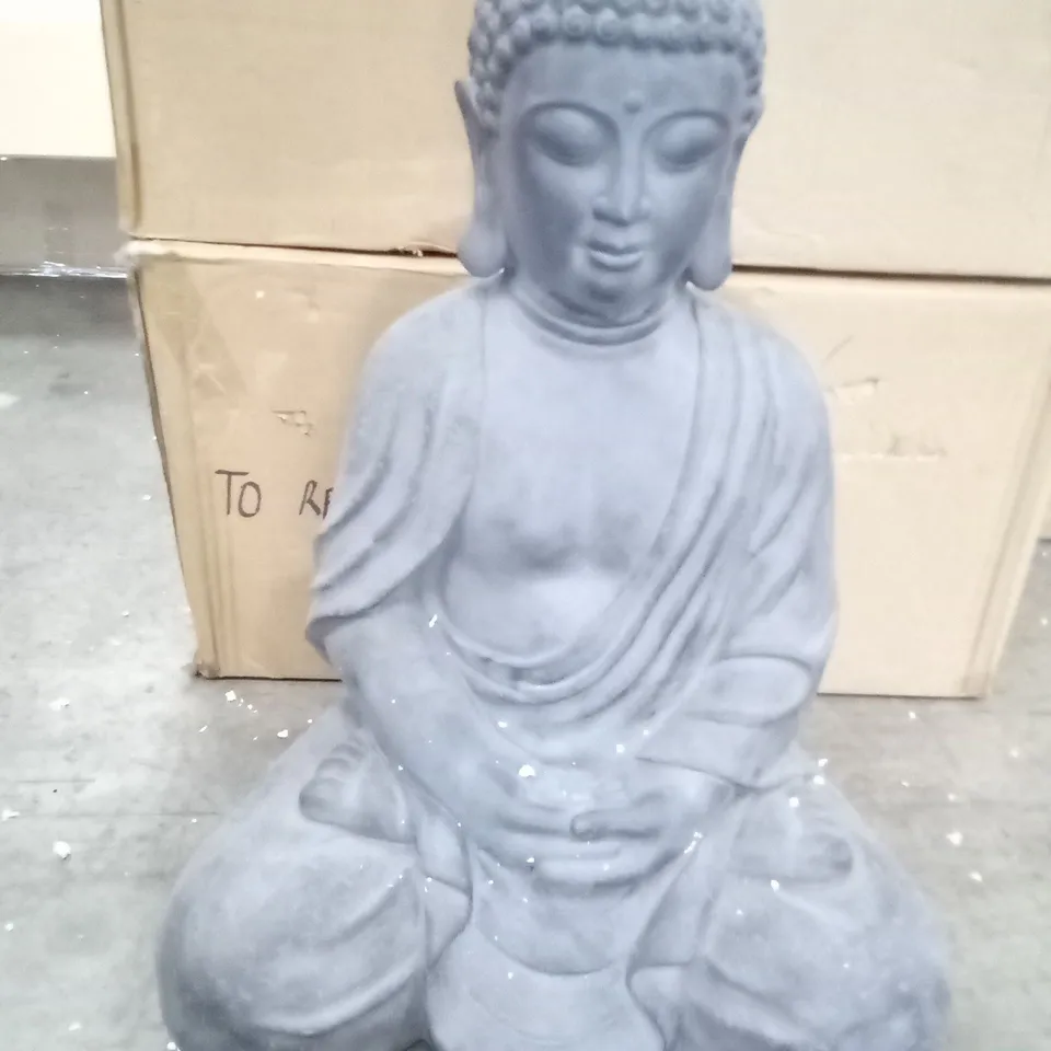 BOXED LARGE SITTING BUDHA FIGURE