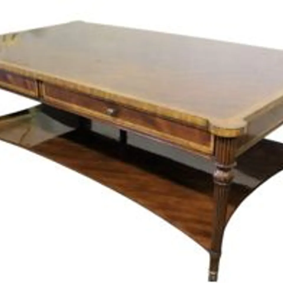 DOUBLE DRAWERED MAHOGANY DELUXE COFFEE TABLE RRP £2489