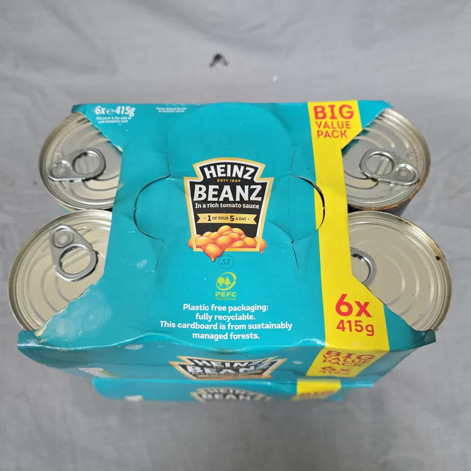 LOT OF 2 6-PACKS OF HEINZ BEANZ