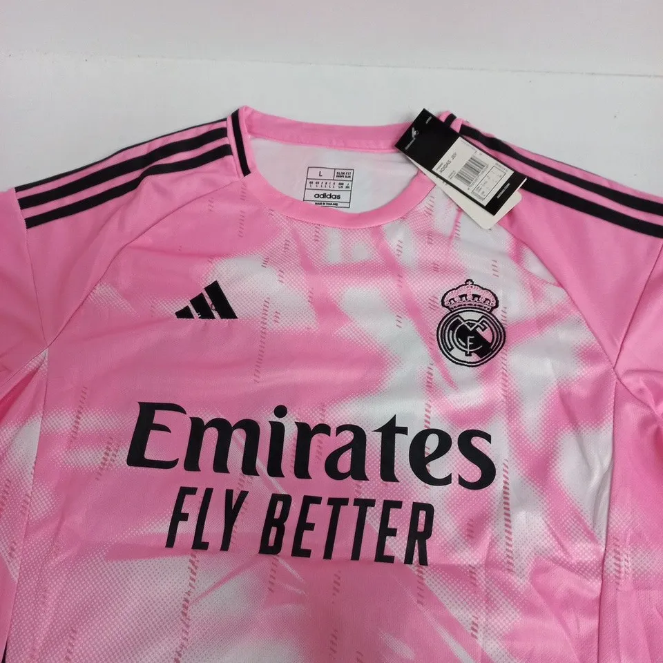 REAL MADRID FC PINK PLAYER SHIRT - SIZE L