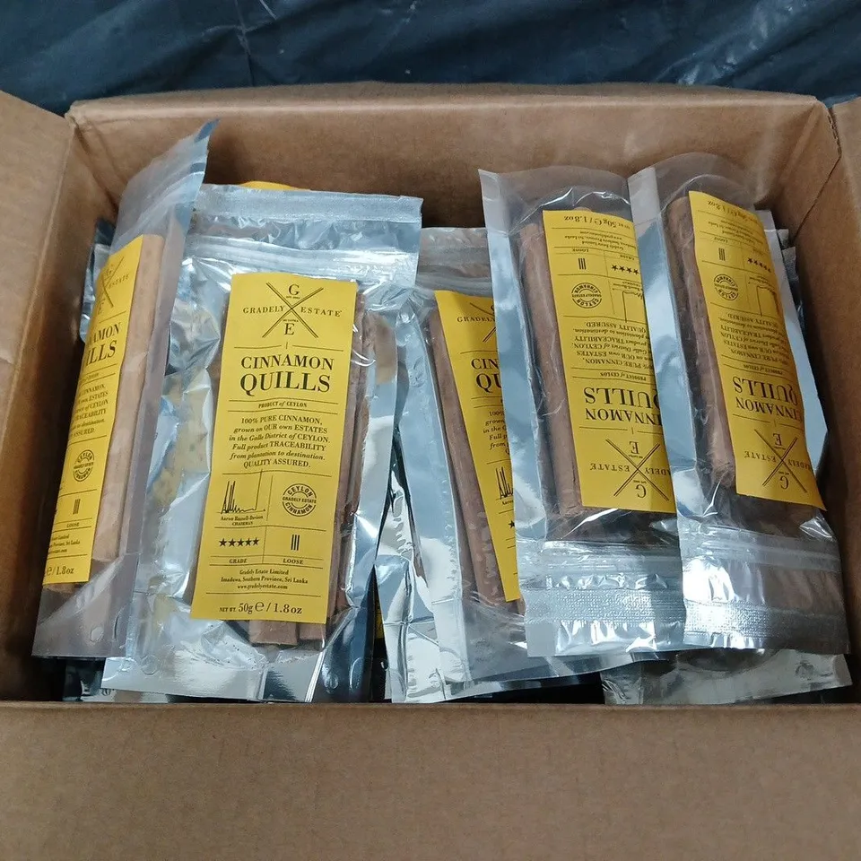 APPROXIMATELY 30 GRADELY ESTATE CINNAMON QUILLS 50G 