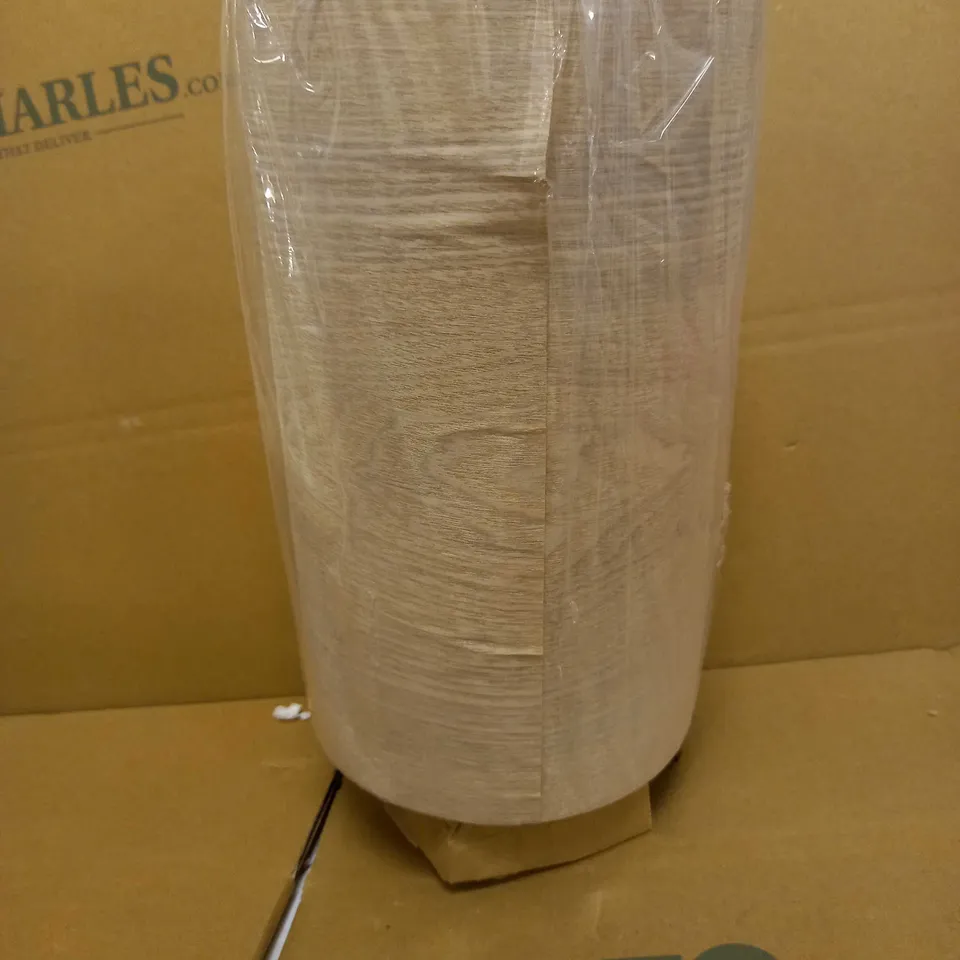 JOHN LEWIS BIRDS TABLE LAMP, OAK WOOD VENEER
