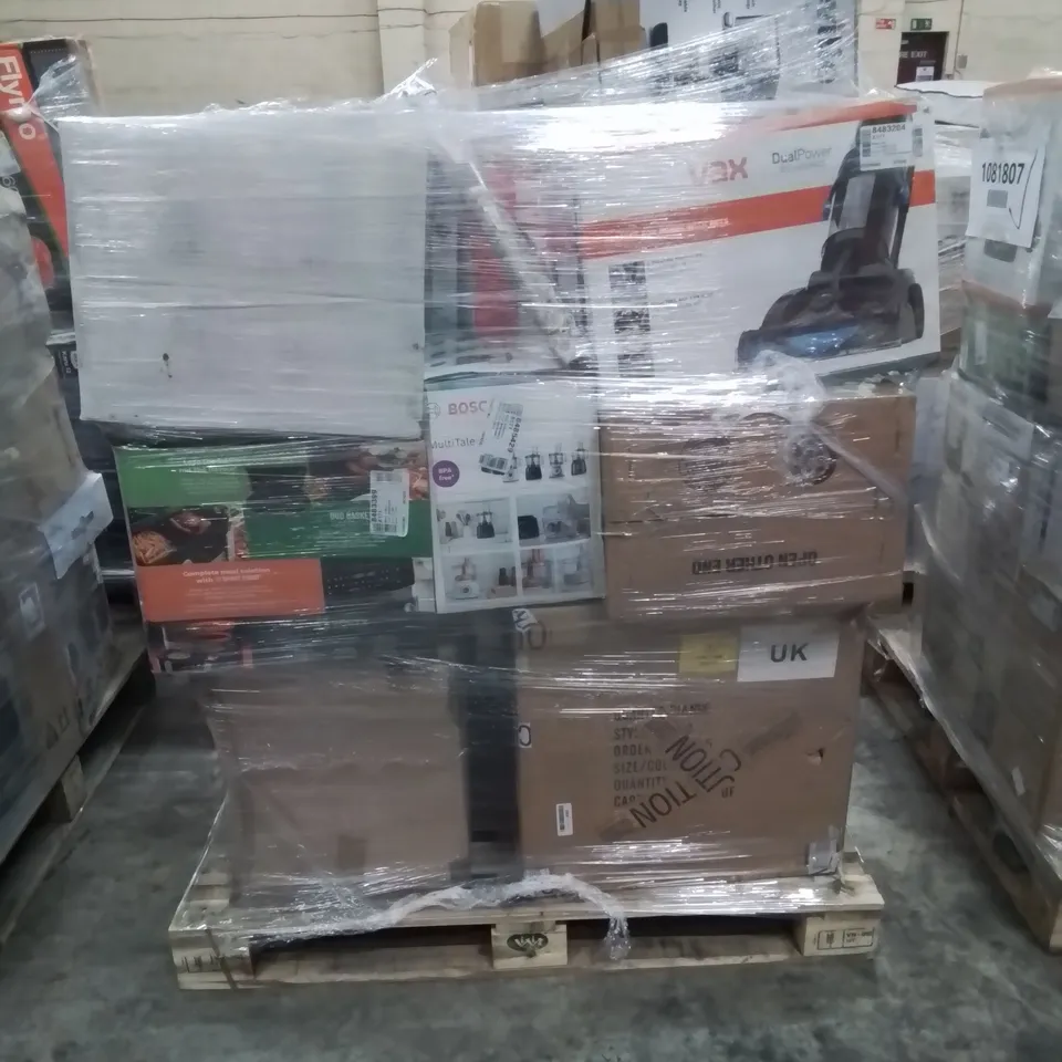 PALLET OF APPROXIMATELY 19 UNPROCESSED RAW RETURN HOUSEHOLD AND ELECTRICAL GOODS TO INCLUDE;