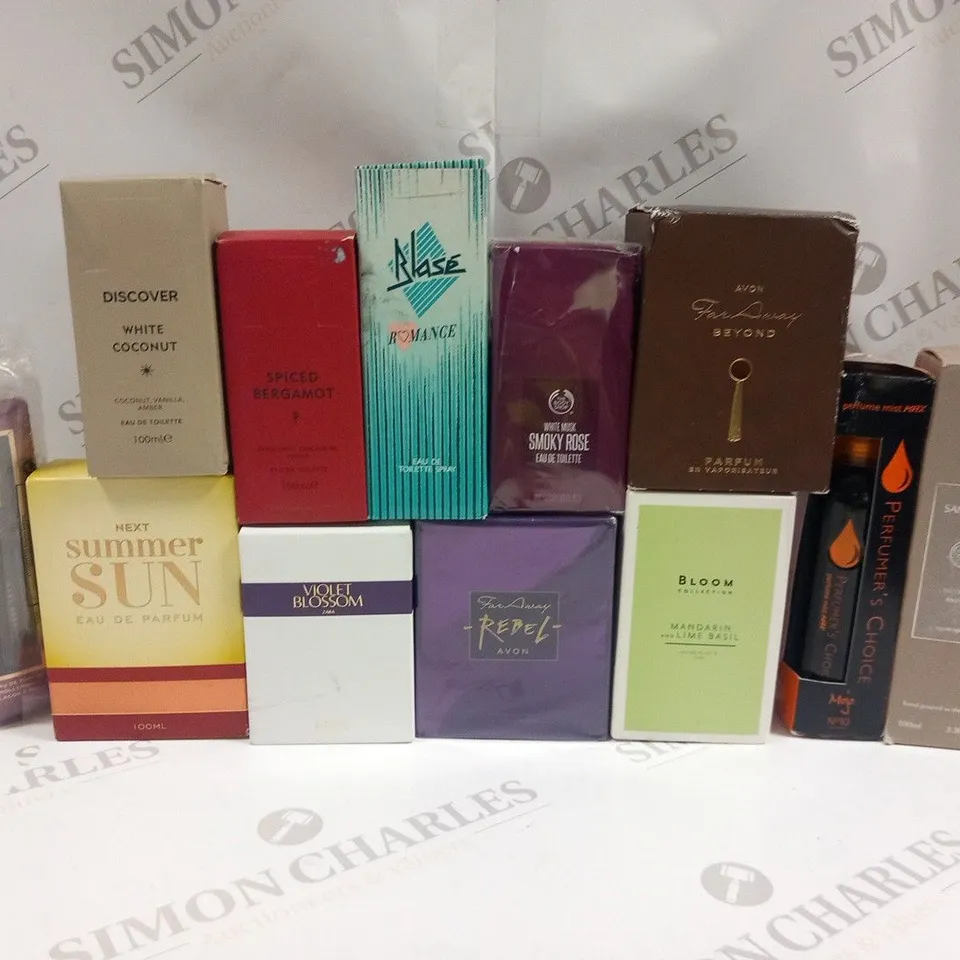 APPROXIMATELY 12 ASSORTED FRAGRANCES AND COSMETICS TO INCLUDE; BLASE, AVON, NEXT, VICTORIA'S SECRET AND PERFUMERS CHOICE