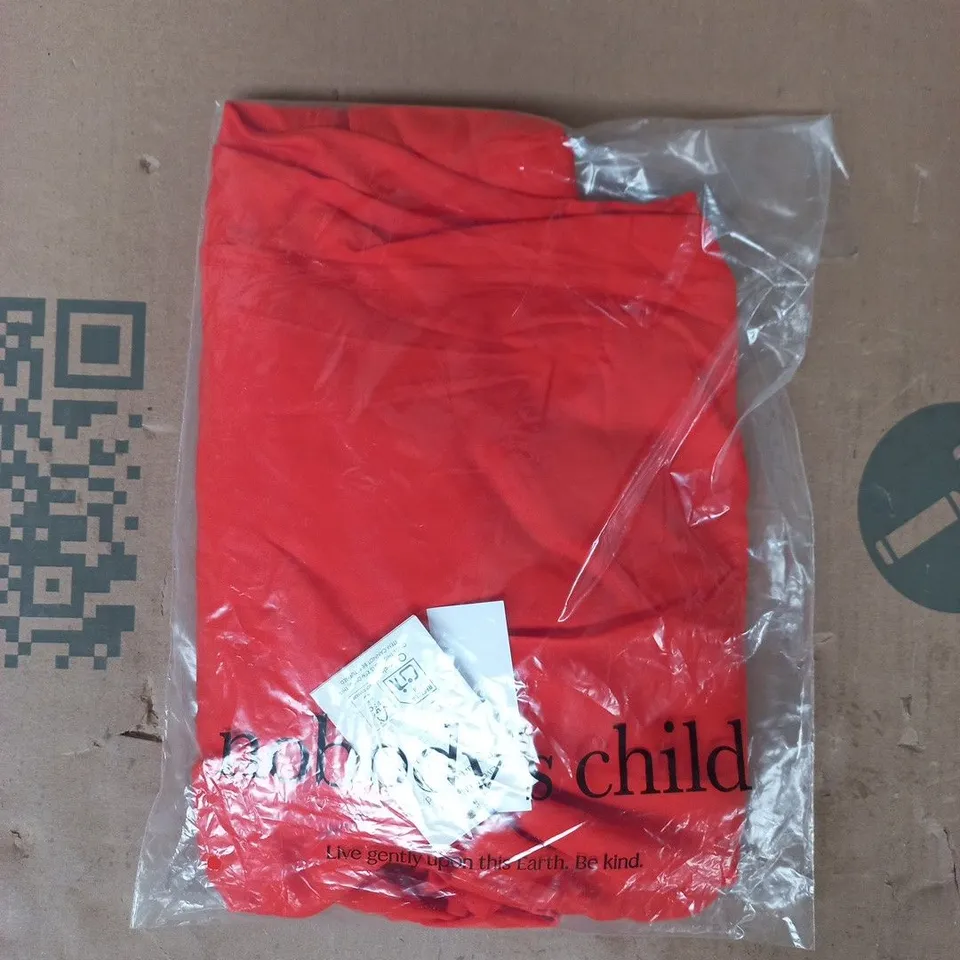 BAGGED NOBODY'S CHILD WILLOW MIDI DRESS IN RED SIZE UK 12