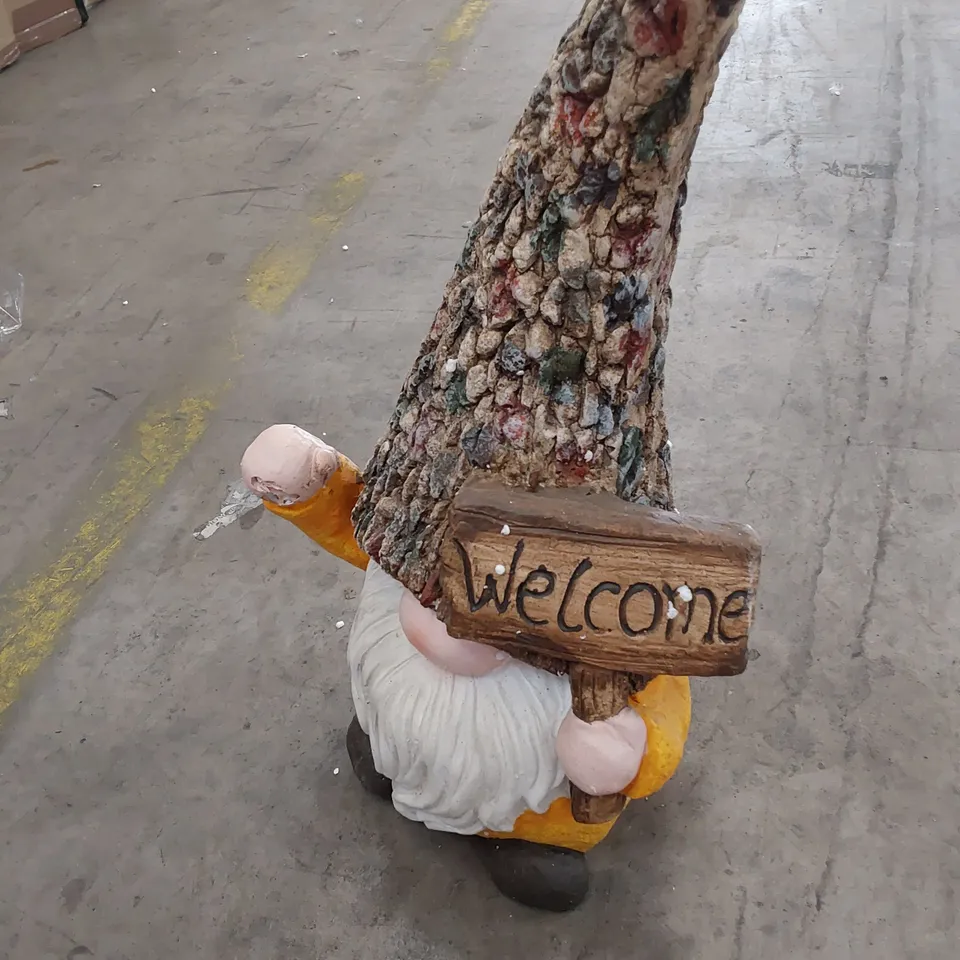 BOXED WELCOME CERAMIC GNOME