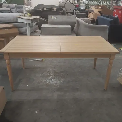 CHARLOTTE-MARIE RECTANGULAR 230CM L X 95CM D DINING TABLE COLOUR: BROWN