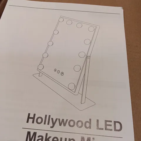 BOXED HOLLYWOOD LED MAKEUP UP MIRROR (1 BOX)