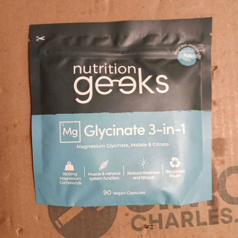 NUTRITION GEEKS GLYCINATE 3-IN-1 MAGNESIUM SUPPLEMENT – 90 VEGAN CAPSULES