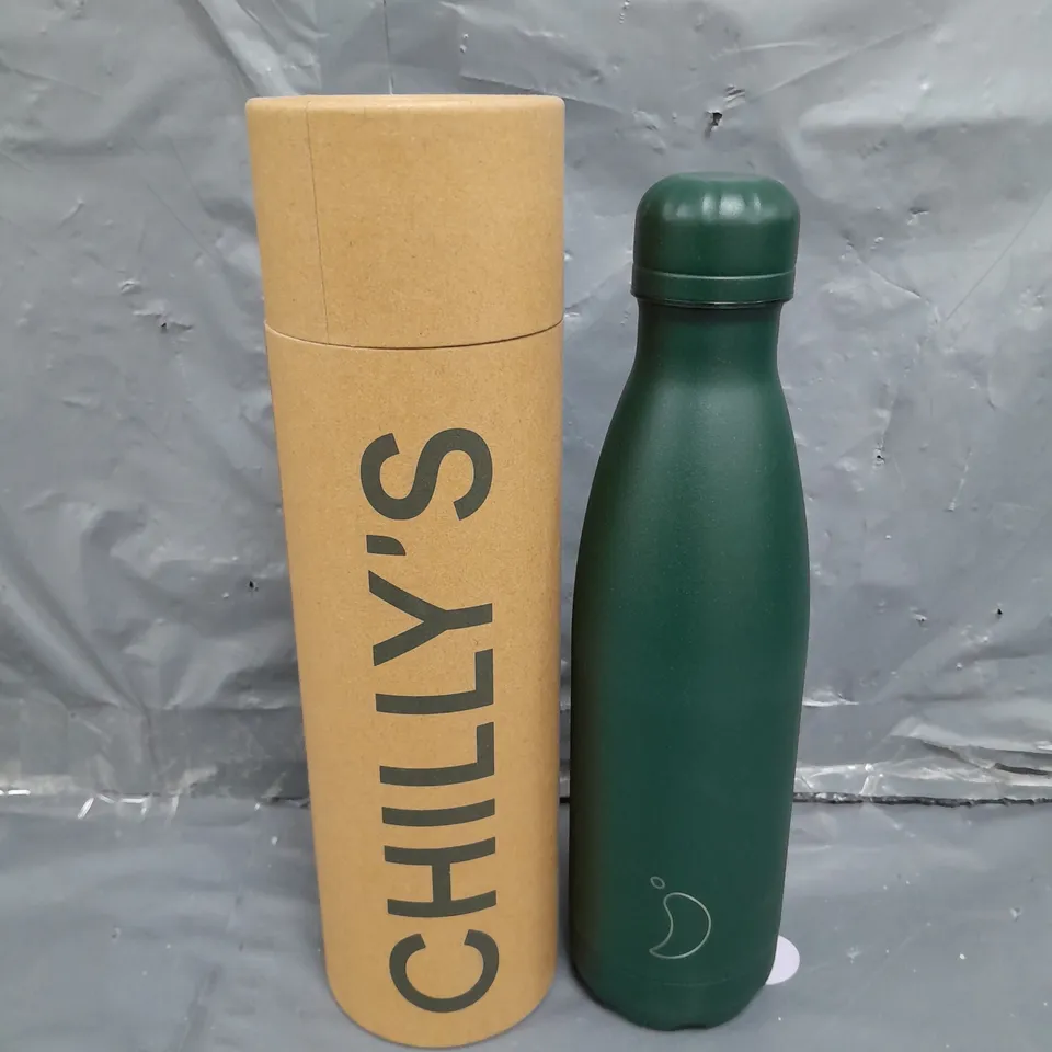 BOXED CHILLY'S 500ML ORIGINAL BOTTLE MATTE ALL GREEN