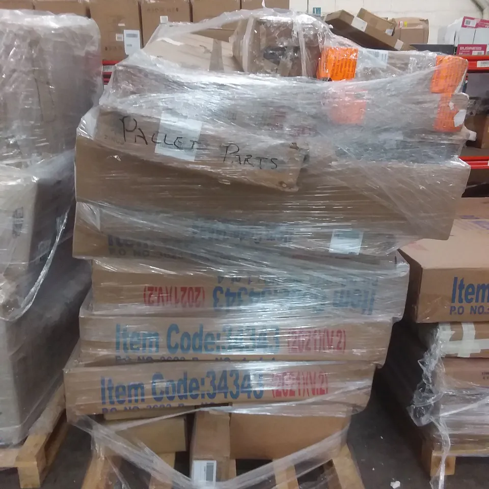 PALLET OF ASSORTED FLATPACK INCLUDING FWSTYLE WARDROBE, BEDFRAMES