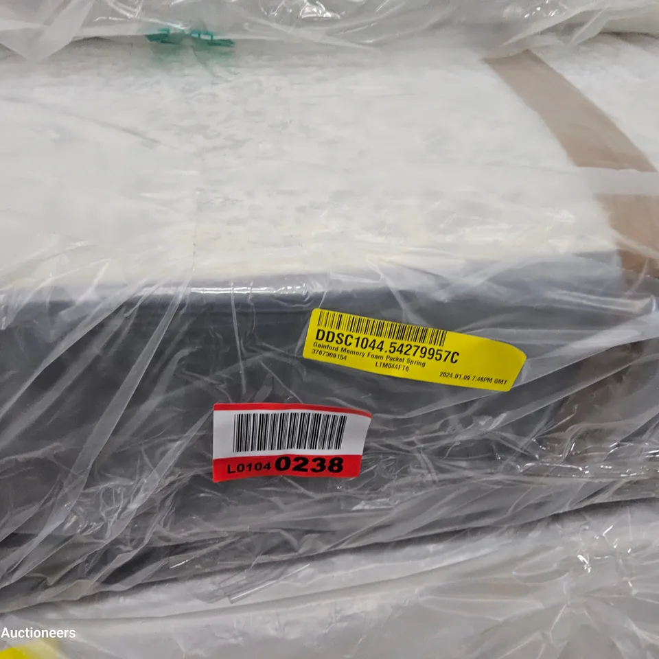 QUALITY BAGGED GAINFORD MEMORY FOAM POCKET SPRUNG DOUBLE 4'6" MATTRESS