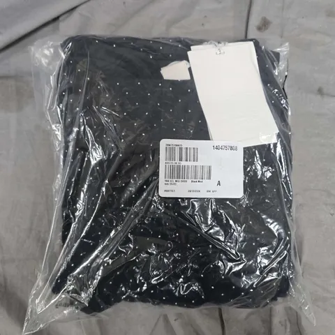 BAGGED YAS VELVET MIDI DRESS IN BLACK - MEDIUM