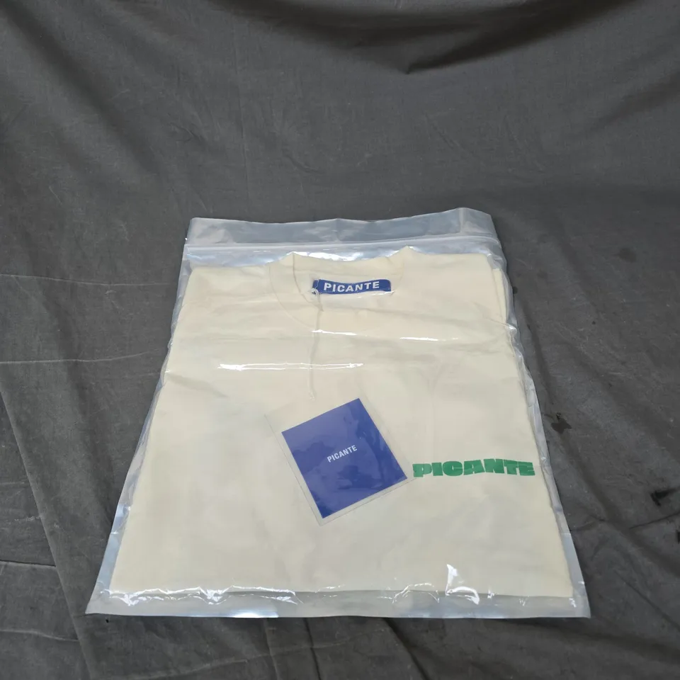 PICANTE CHARLIE TSHIRT IN IVORY SIZE L