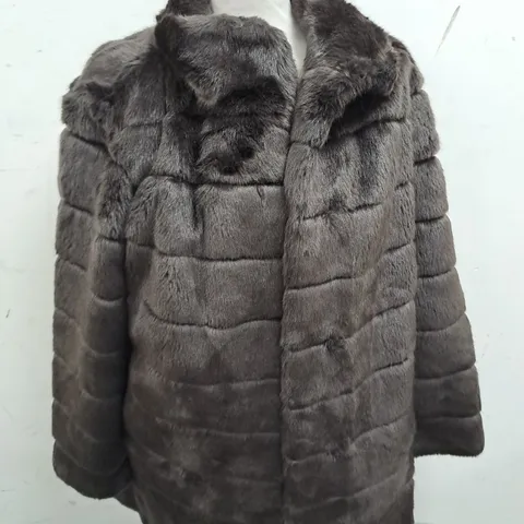 HOBBS LONDON COAT IN CHOCOLATE SIZE MEDIUM
