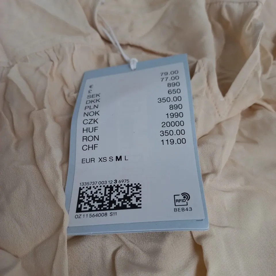 &OTHER STORIES BEIGE LIGHTWEIGHT BLOUSE EU MEDIUM