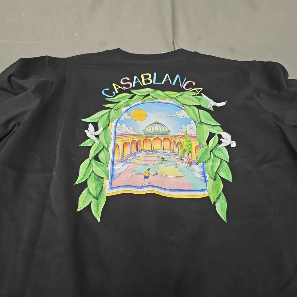 CASABLANCA BLACK T-SHIRT SIZE XXL 
