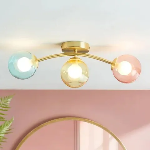 BOXED ELIZA 3 LIGHT BATHROOM FLUSH CEILING LIGHT