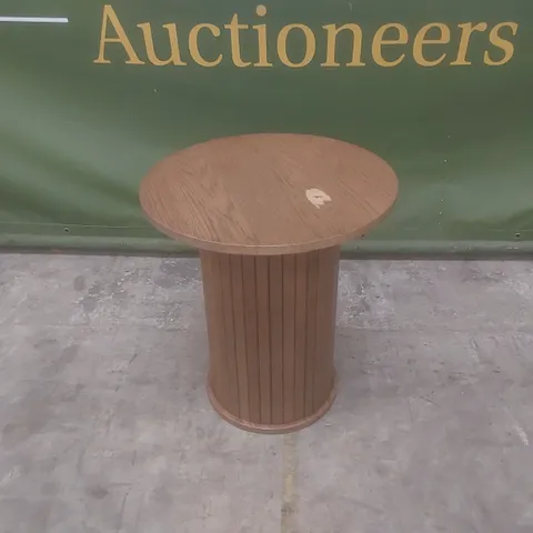 DESIGNER ROUND WOODEN SIDE TABLE