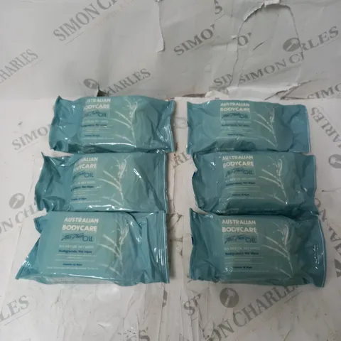 BOX OF 6 AUSTRALIAN BODYCARE TEA TREE OIL WET WIPES