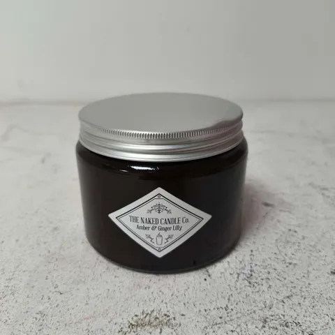 THE NAKED CANDLE CO. AMBER & GINGER LILY SCENTED CANDLE – AMBER JAR