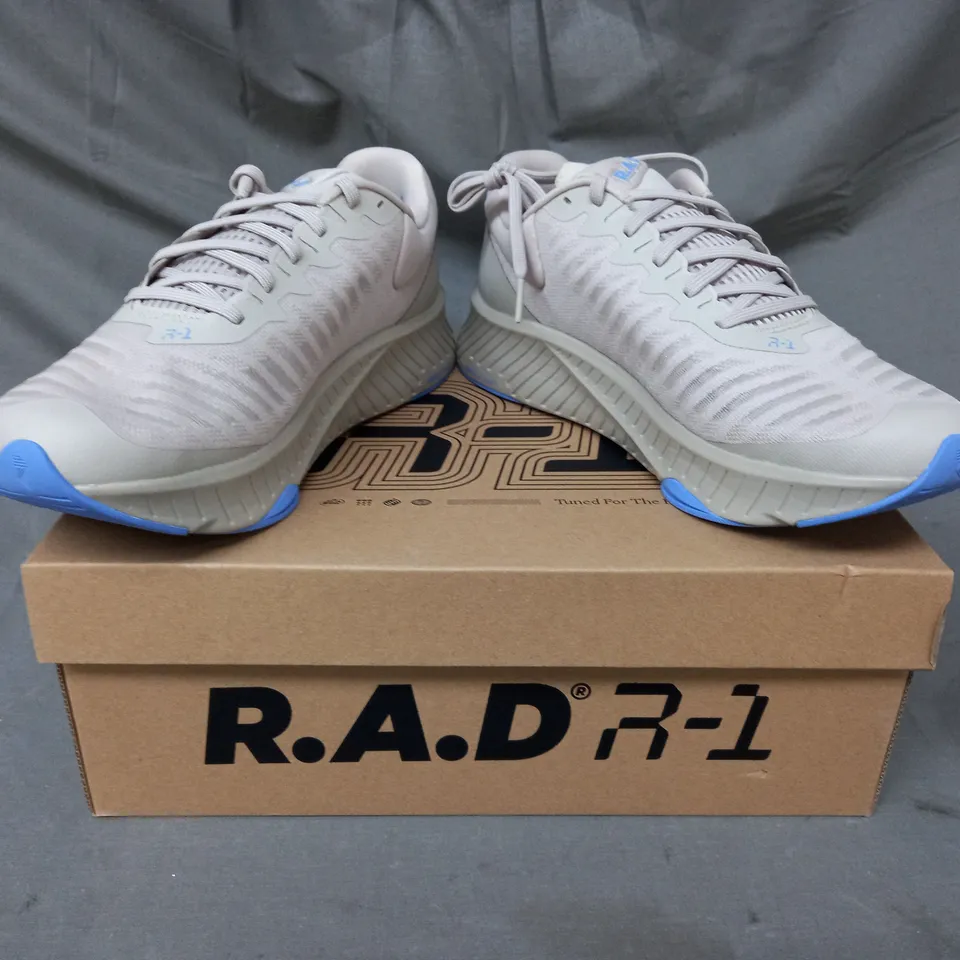 BOXED PAIR OF R.A.D. SHOES IN GREY/BLUE UK SIZE 9.5